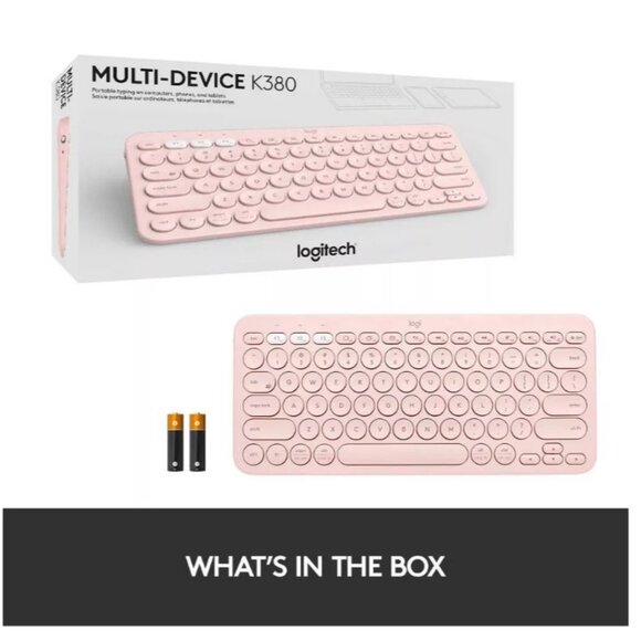 Logitech K380 Multi Device Bluetooth Scissor Keyboard Pink - Picture 11 of 14